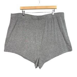 Skims Pajama Shorts Womens Elastic Waist Heather Gray 3X Sleepwear‎ Jersey Knit